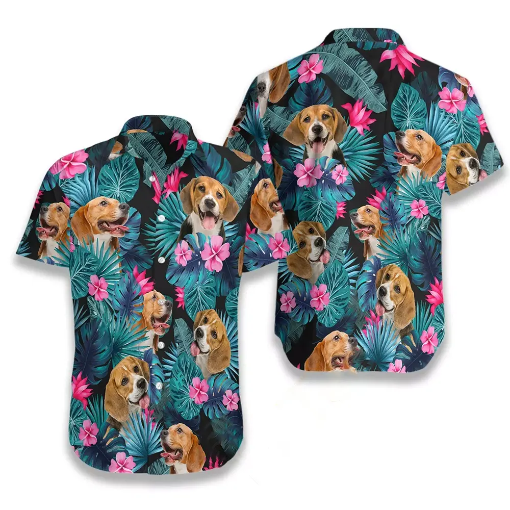 Tropical Beagle Hawaiian shirts