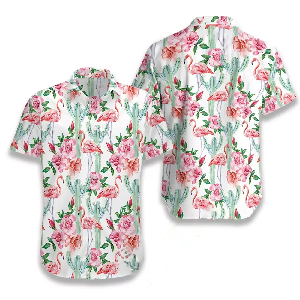 Tropical Flamingo 01 Hawaiian shirts