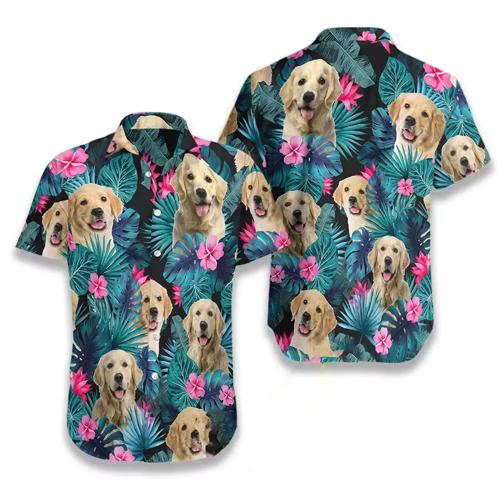 Tropical Golden Dog Hawaiian shirts