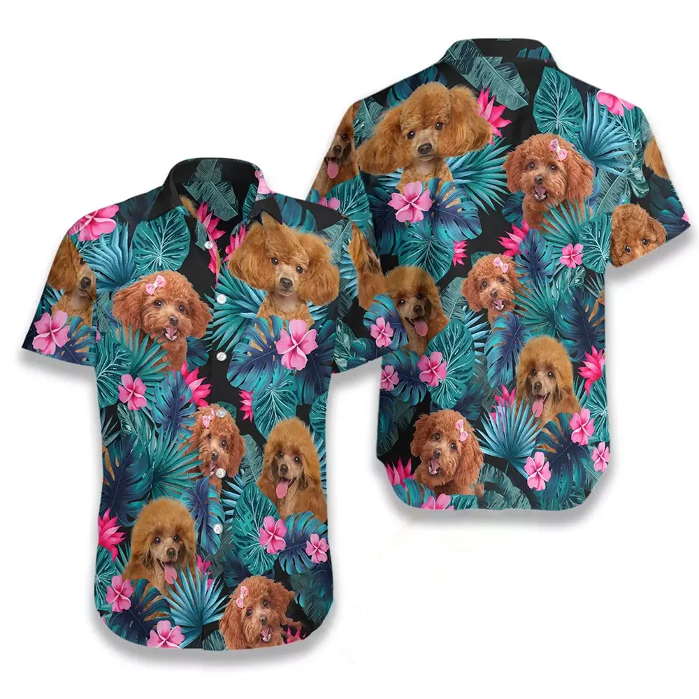 Tropical Poodle Hawaiian shirts