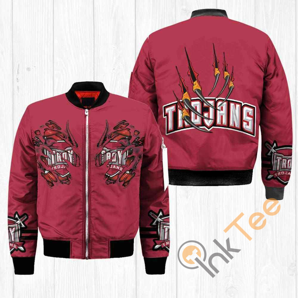 Troy Trojans NCAA Claws Apparel Best Christmas Gift For Fans Bomber Jacket
