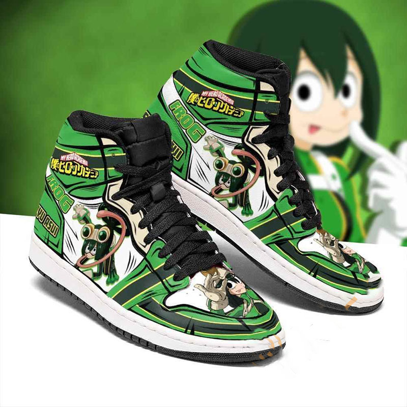 Tsuyu Asui Skill My Hero Academia Sneakers Anime Air Jordan Shoes