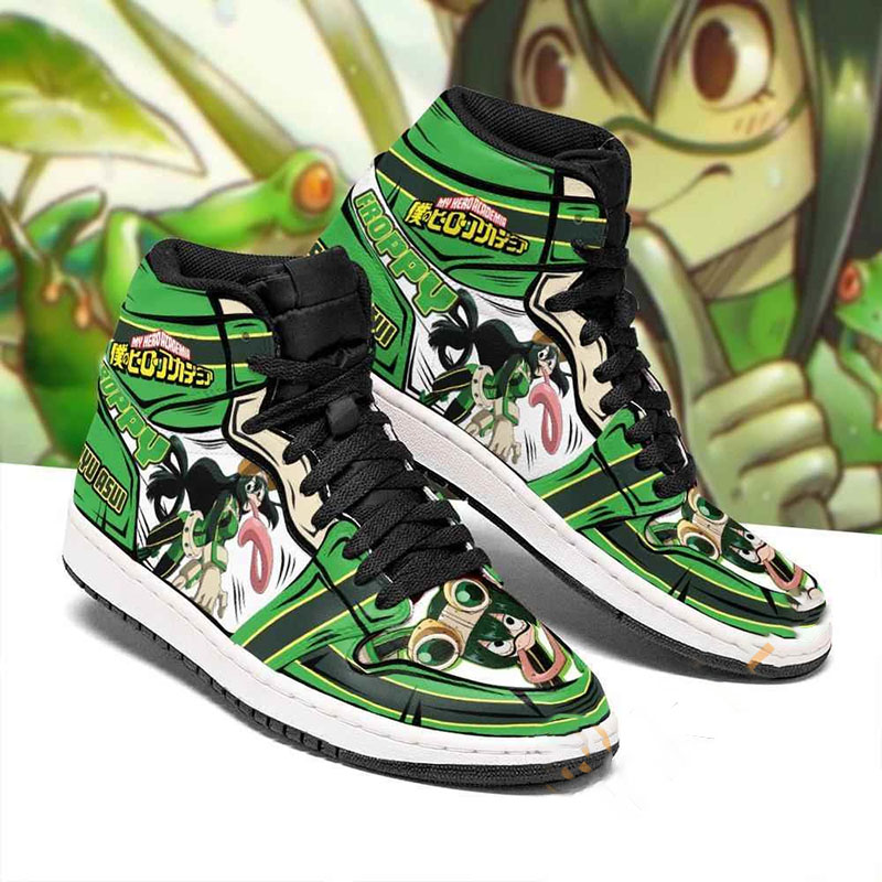 Tsuyu Froppy Custom My Hero Academia Sneakers Anime Air Jordan Shoes