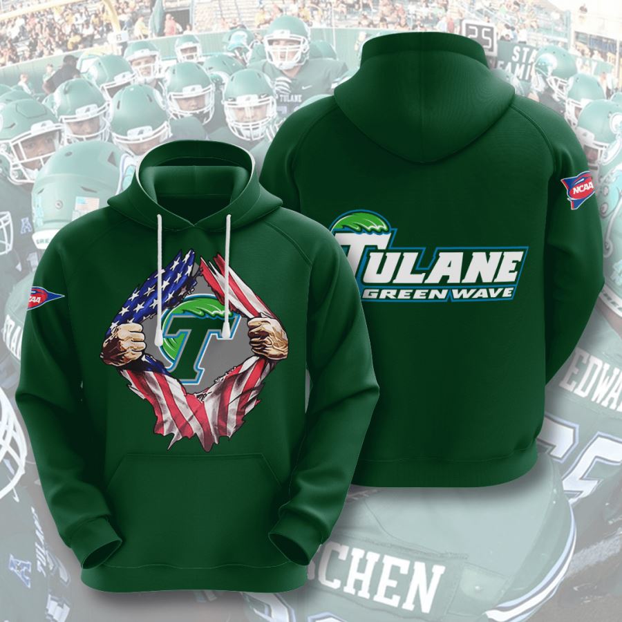 Tulane Green Wave Custom Hoodie 3D 2 Tulane Green Wave Custom Hoodie 3D
