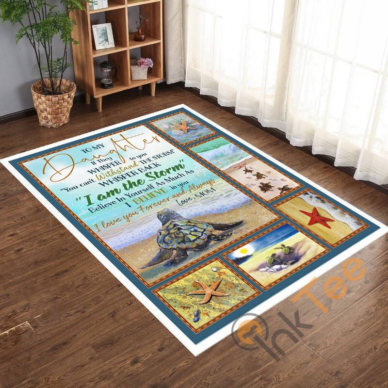 Turtle To My Daughter Gift For A Picnic Doormat Family Rug 5 Turtle To My Daughter Gift For A Picnic Doormat Family Rug