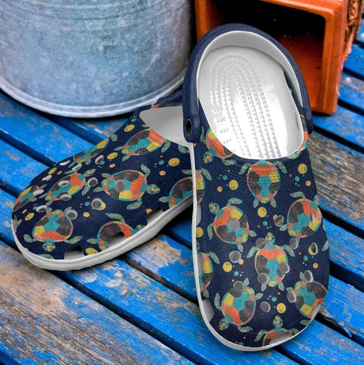 Turtle Turtle Pattern Crocs Clog Shoes