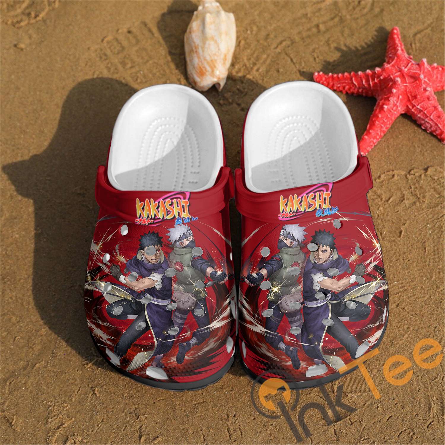 Uchiha Kakashi And Uchiha Obito Naruto Style Crocs Clog Shoes