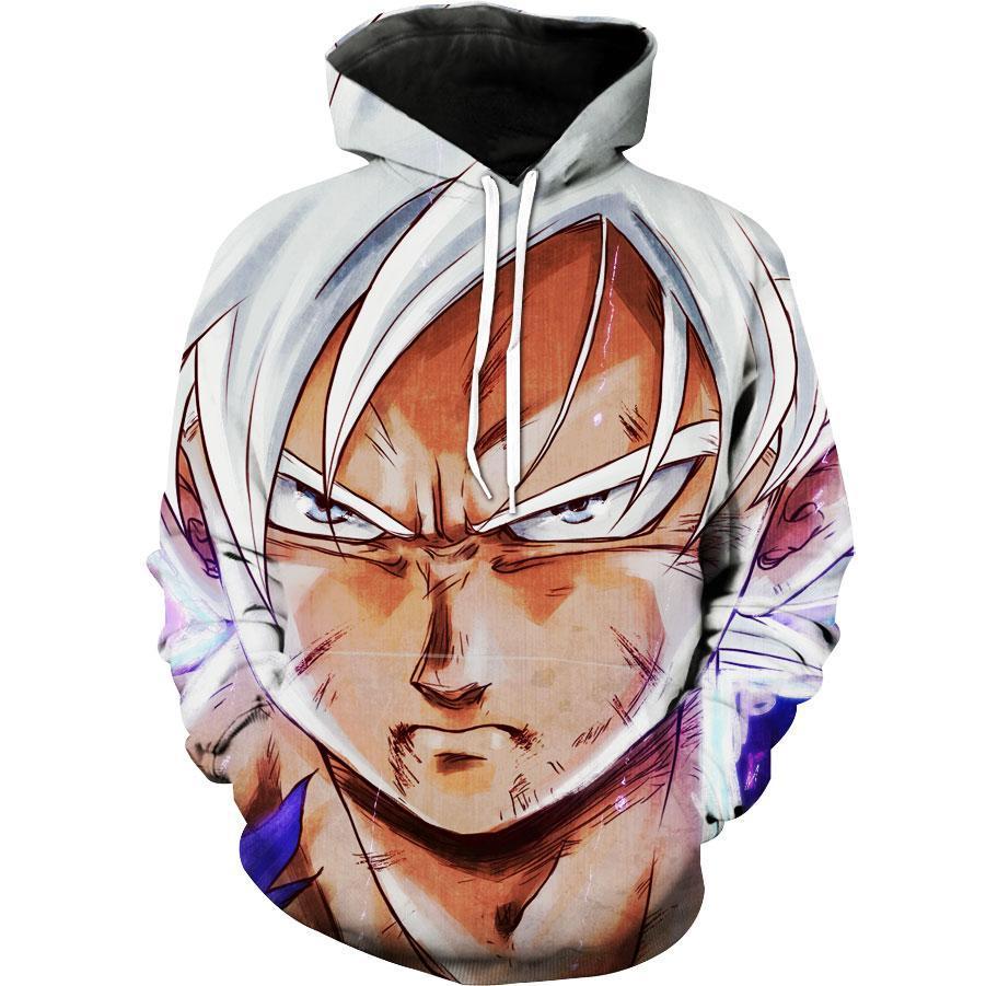 Ultra Instinct Goku Face Dragon Ball Super Hoodie 3D