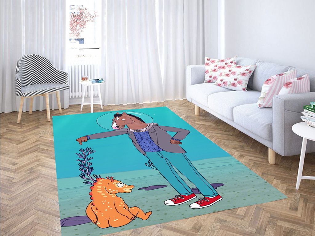 Under Water Bojack Horseman Living Room Modern Carpet Rug