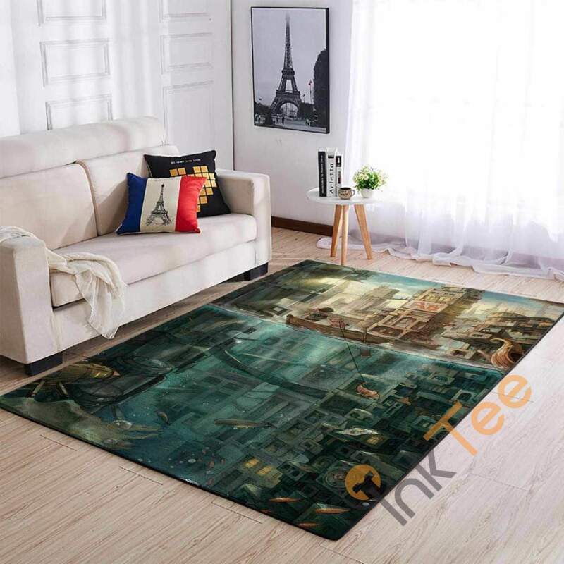 underwater City Nature Area Rug 1 underwater City Nature Area Rug