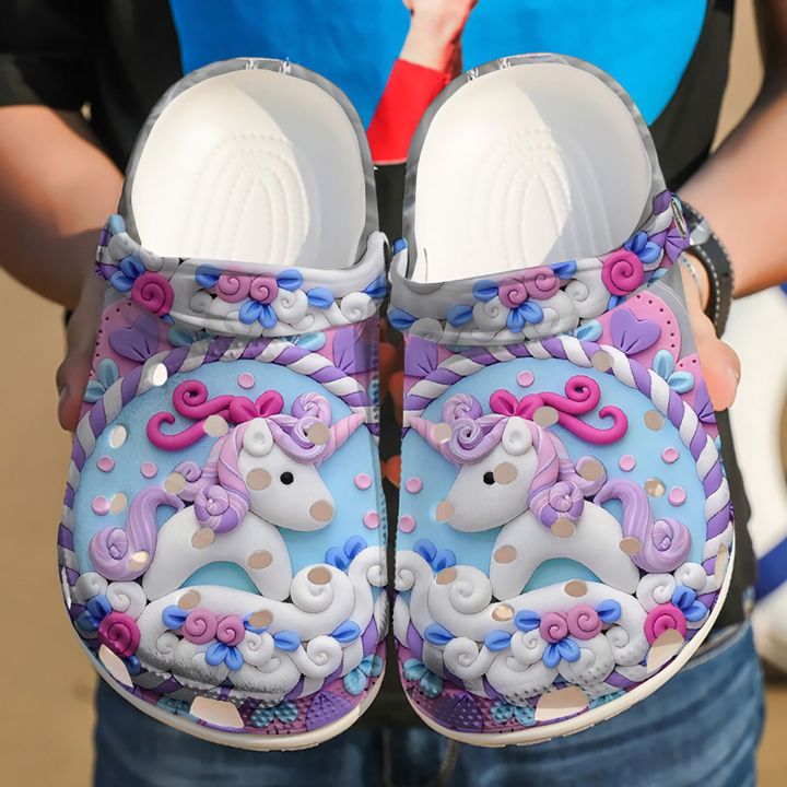 Unicorn Heart Crocs Clog Shoes