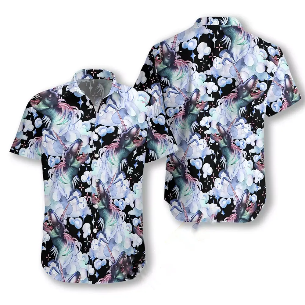 Unicorn T-rex Dinosaur Hawaiian shirts 8 Unicorn T-rex Dinosaur Hawaiian shirts