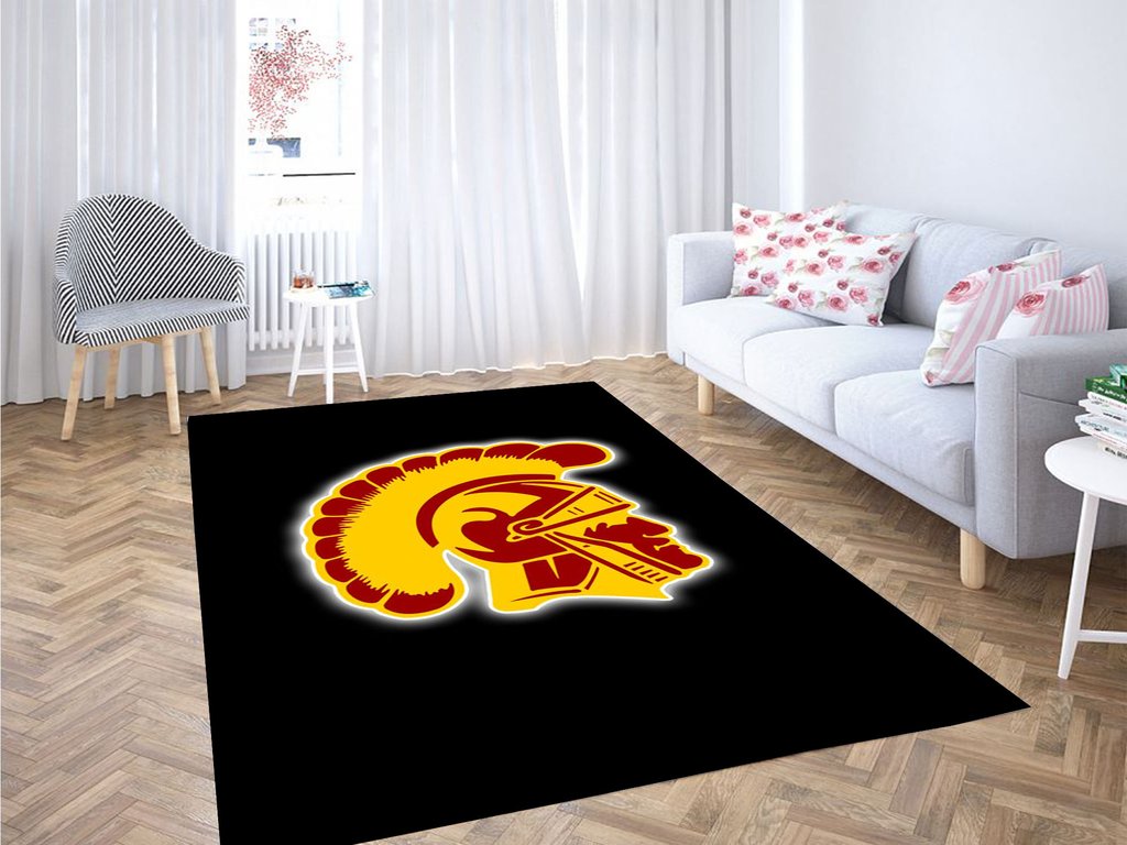 USC Trojans Baseball Logo Living Room Modern Rug