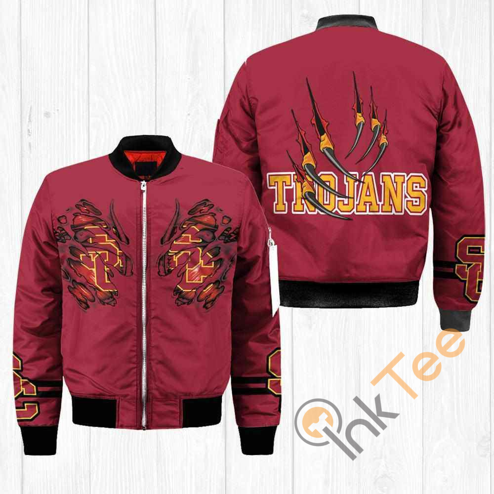 USC Trojans NCAA Claws Apparel Best Christmas Gift For Fans Bomber Jacket