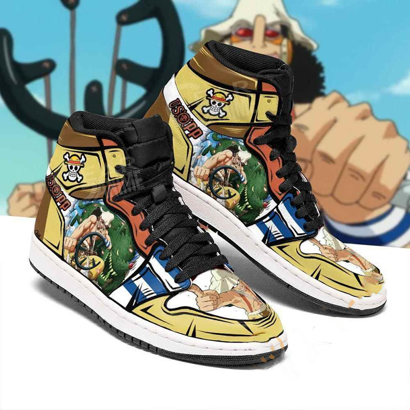 Usopp Straw Hat Priates One Piece Sneakers Anime Air Jordan Shoes