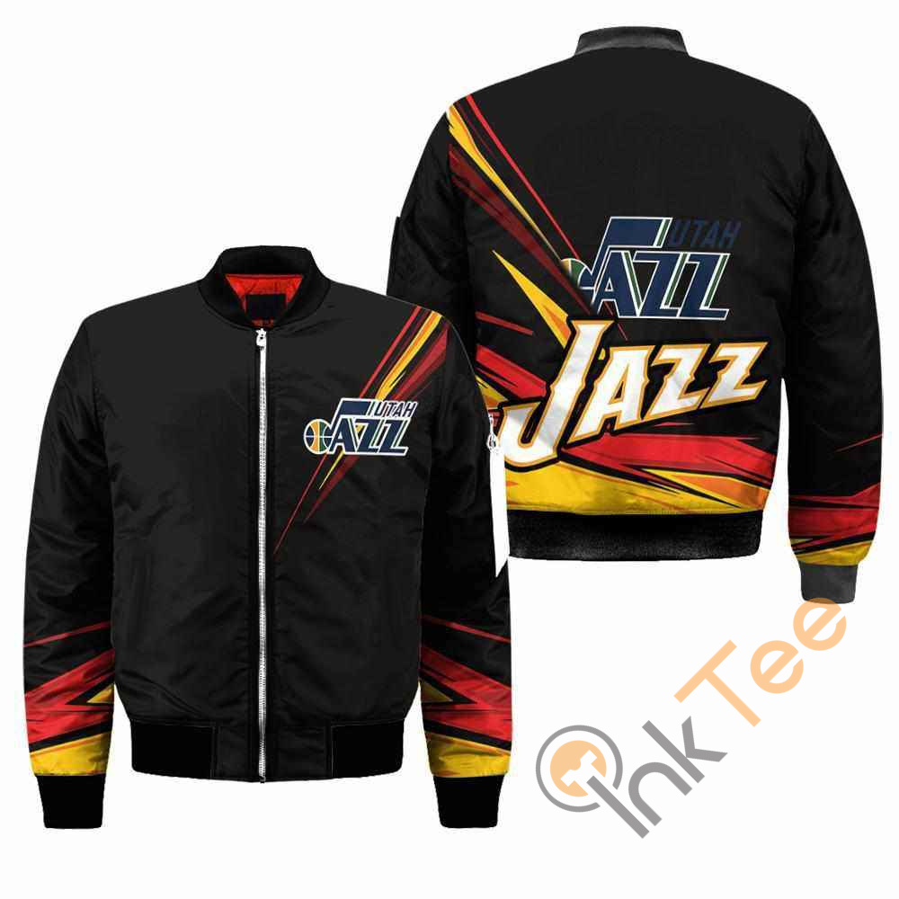 Utah Jazz NBA Black Apparel Best Christmas Gift For Fans Bomber Jacket