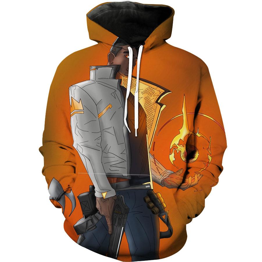 Valorant Phoenix Valorant Character Hoodie 3D 1 Valorant Phoenix Valorant Character Hoodie 3D