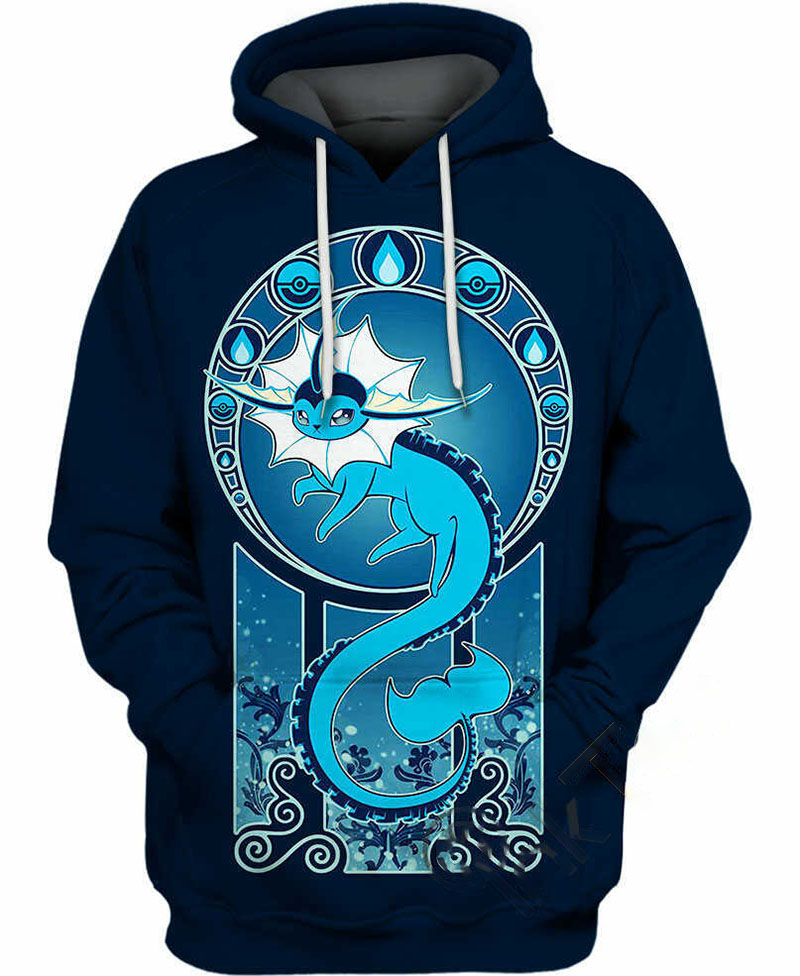 Vaporeon Water Pokemon Hoodie 3D 10 Vaporeon Water Pokemon Hoodie 3D