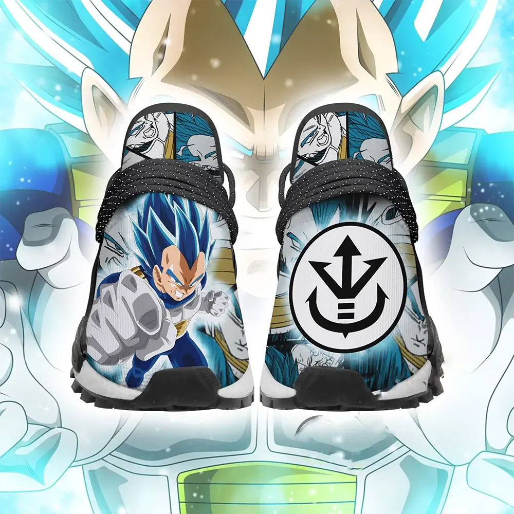Vegeta Blue Saiyan Symbol Dragon Ball Z Anime Amazon NMD Human Shoes