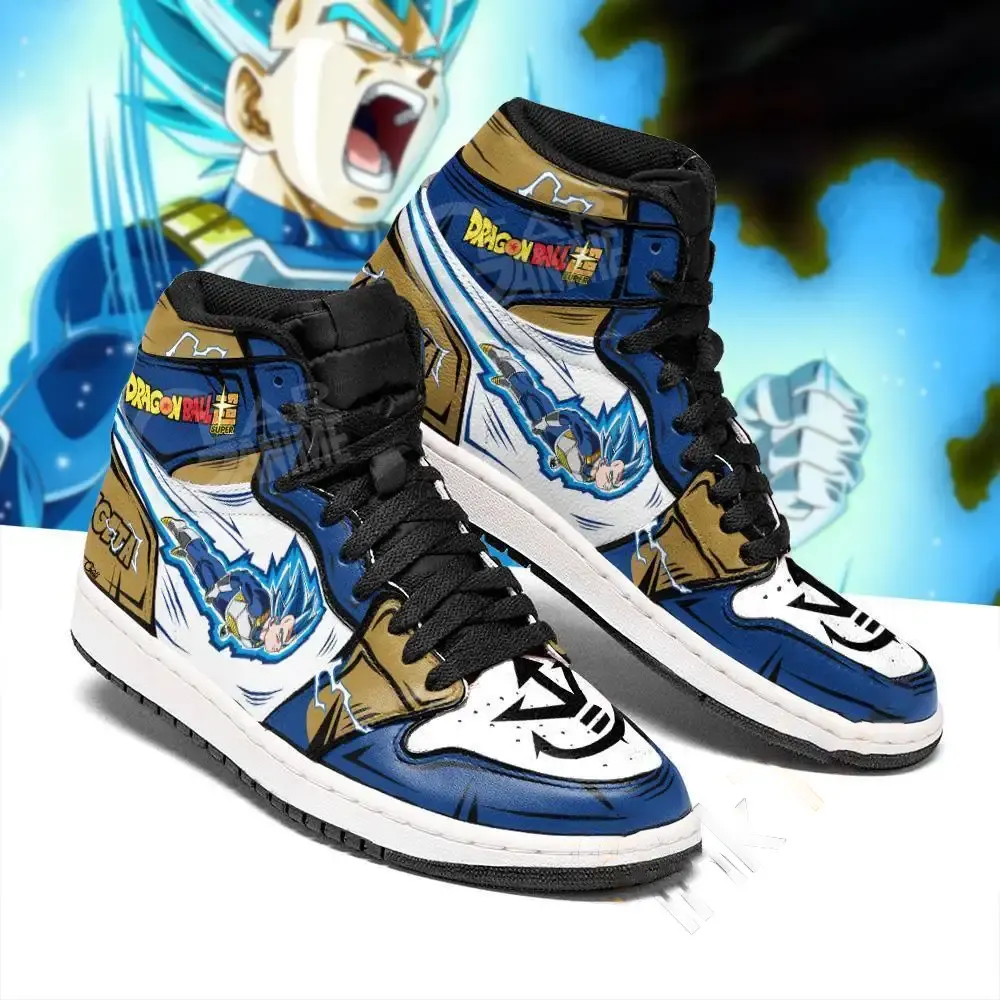 Vegeta Saiyan Blue Dragon Ball Super Anime Leather Amazon Air Jordan Shoes