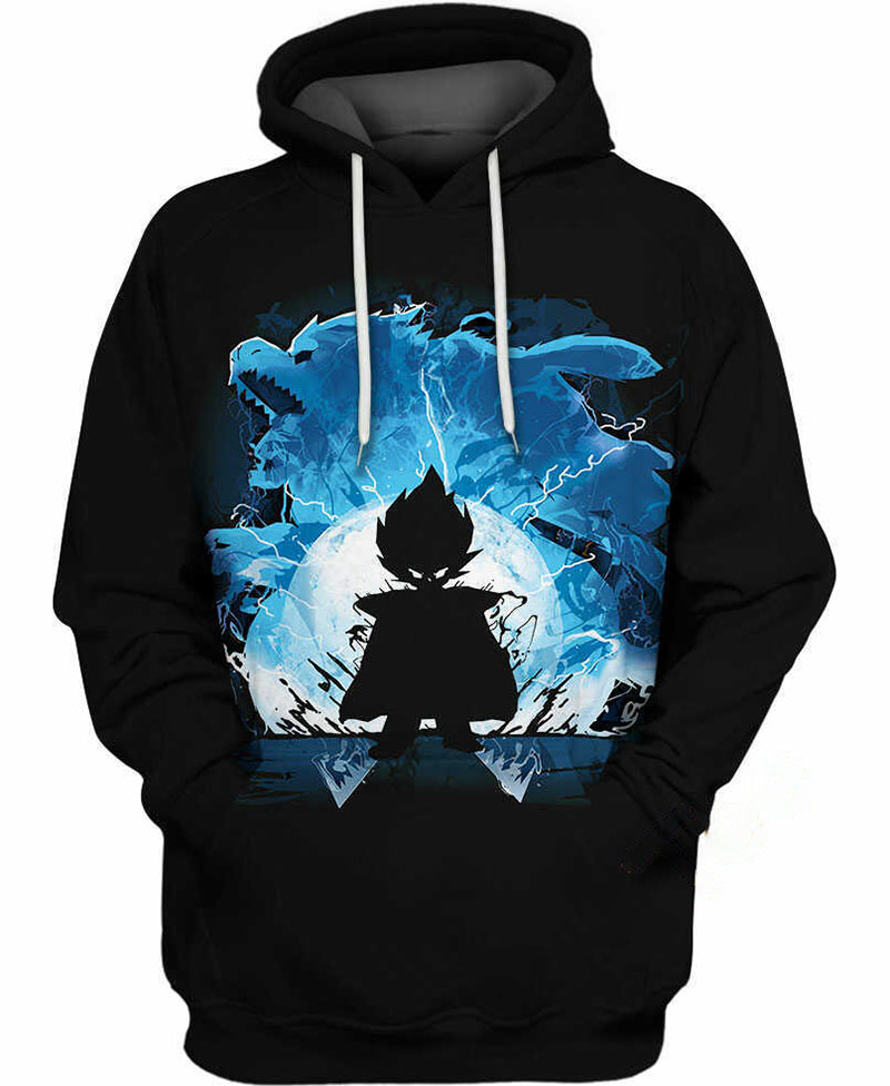 Vegeta Silhouette Hoodie 3D