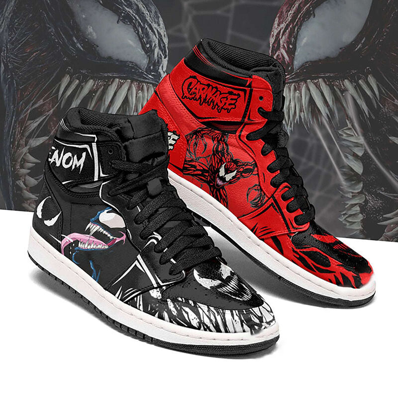Venom Vs. Carnage Air Jordan Shoes 5 Venom Vs. Carnage Air Jordan Shoes