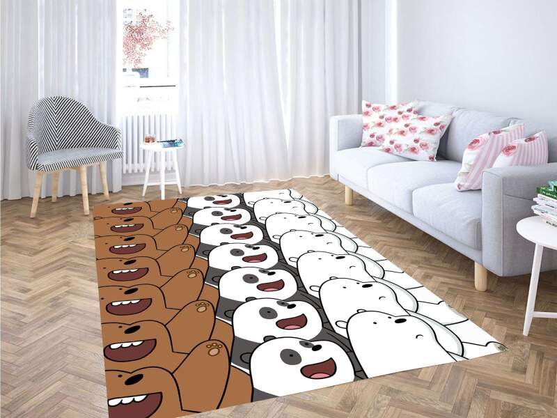 Very Cute We Bare Bears Carpet Rug 3 Very Cute We Bare Bears Carpet Rug