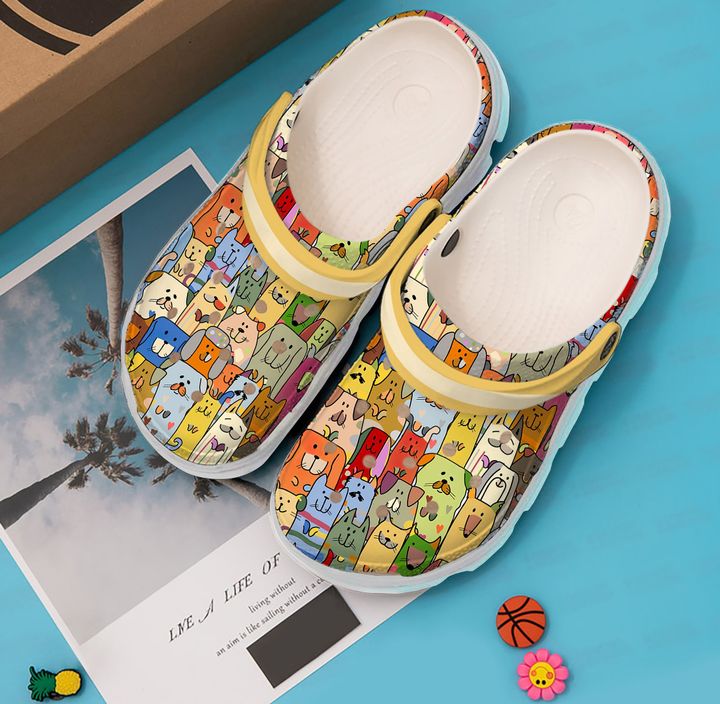 Vet Tech Cats And Dogs Doodles Crocs Clog Shoes