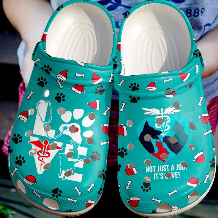 Vet Tech Christmas Love Crocs Clog Shoes