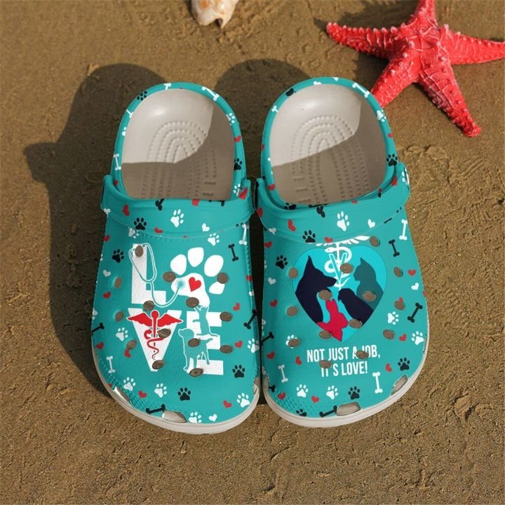 Vet Tech Heart Crocs Clog Shoes