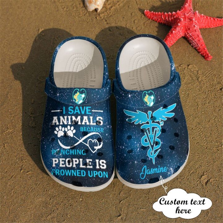 Vet Tech Personalized I Save Animals Crocs Clog Shoes
