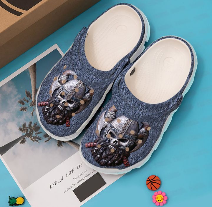 Viking Skull Crocs Clog Shoes