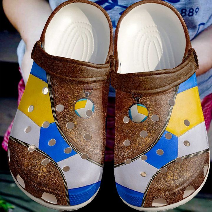 Volleyball Leather Crocs Clog Shoes