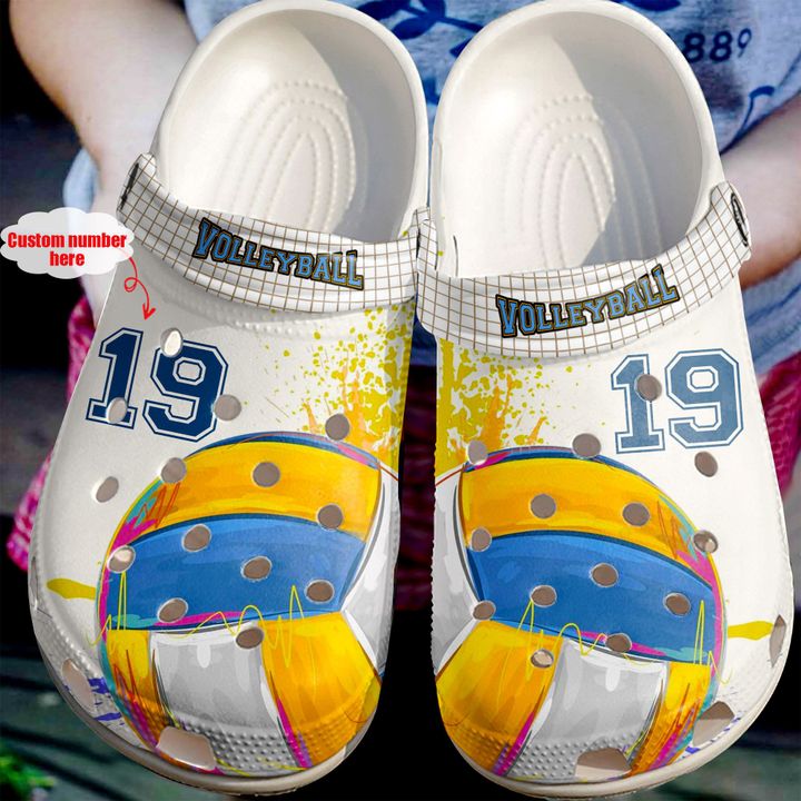 Volleyball Personalized Ball Crocs Clog Shoes