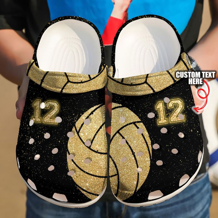Volleyball Personalized Golden Crocs Clog Shoes 5 Volleyball Personalized Golden Crocs Clog Shoes