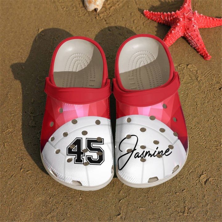 Volleyball Personalized I Love Crocs Clog Shoes