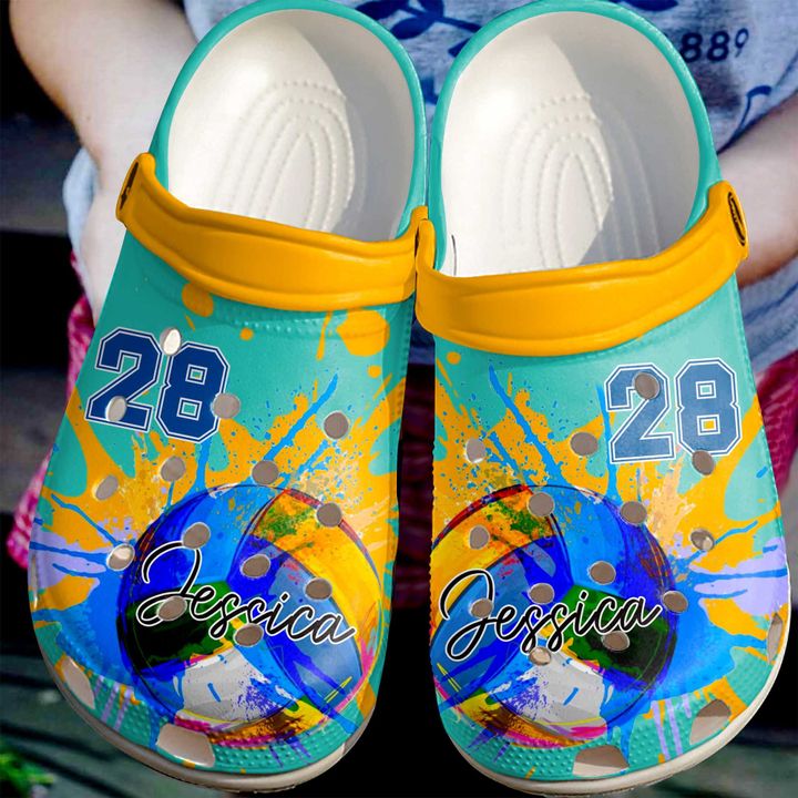 Volleyball Personalized Love Crocs Clog Shoes