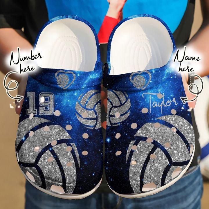 Volleyball Personalized Lovers Crocs Clog Shoes