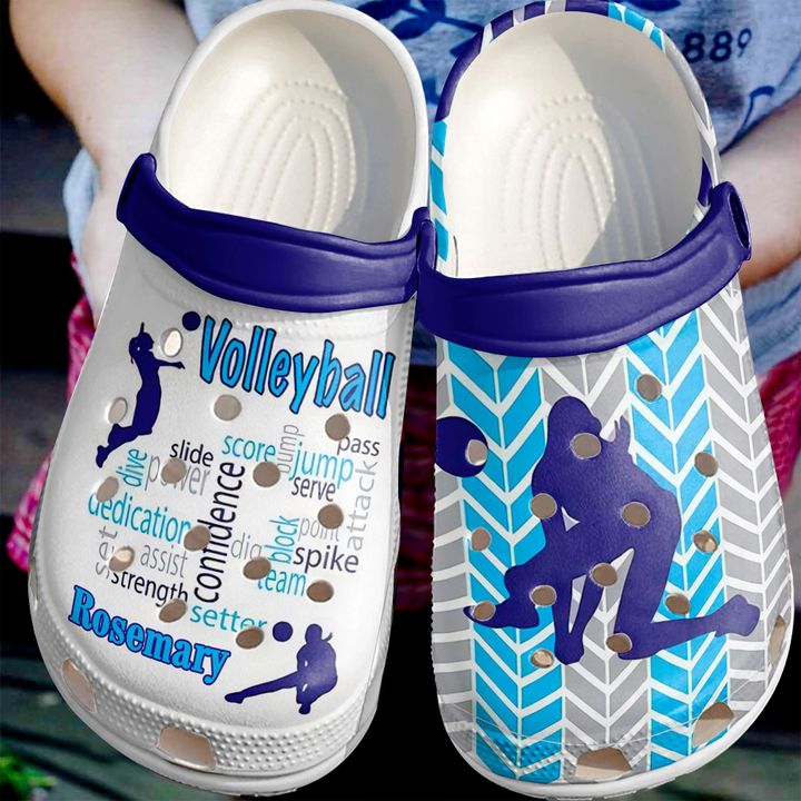 Volleyball Personalized Playing Crocs Clog Shoes