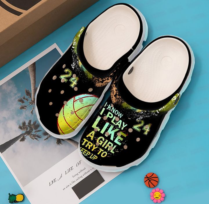 Volleyball Personalized Try To Keep Up Crocs Clog Shoes