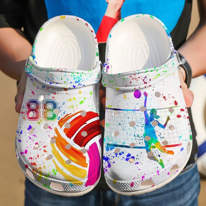 Volleyball Spirit Crocs Clog Shoes 8 Volleyball Spirit Crocs Clog Shoes