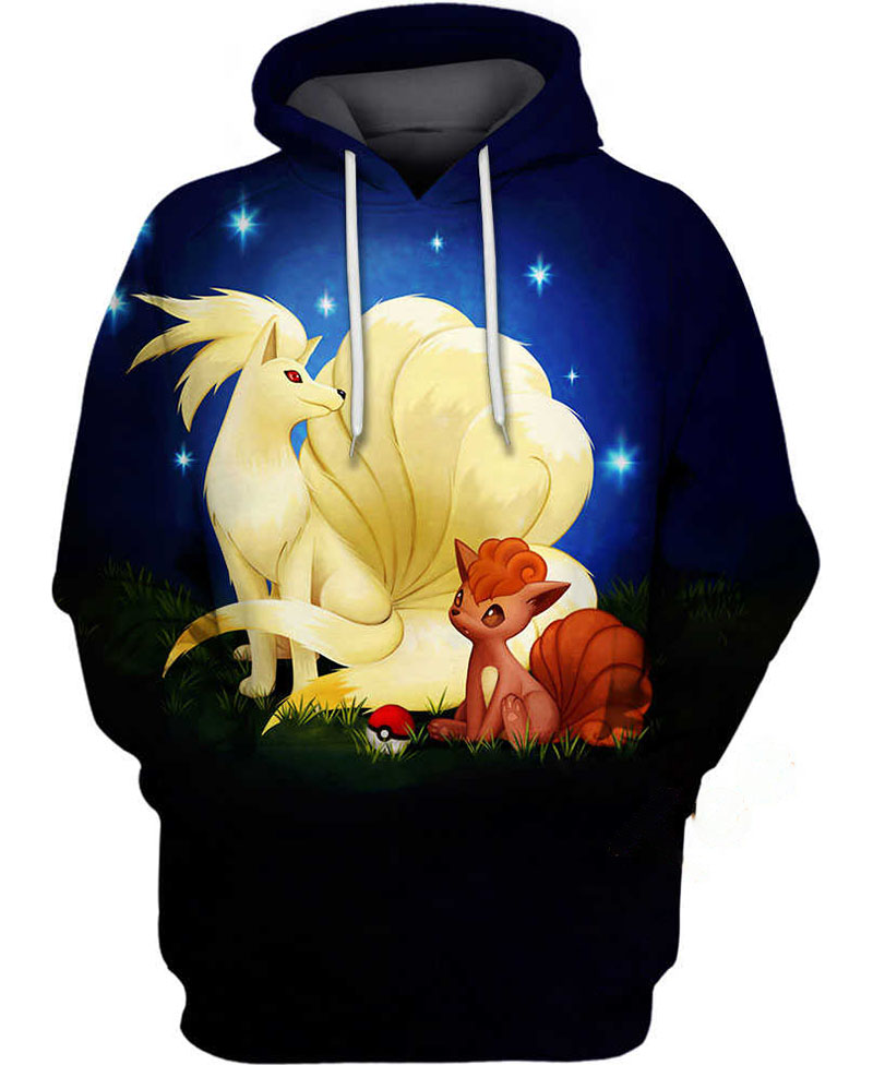 Vulpix And Ninetales Hoodie 3D