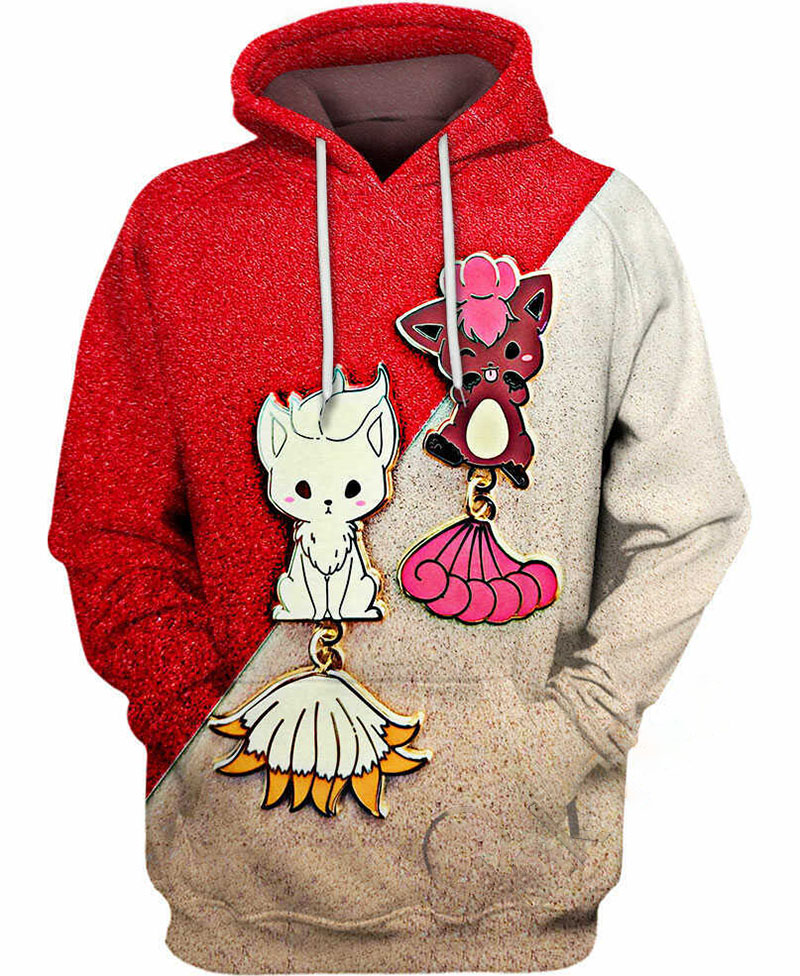 Vulpix And Ninetales Hoodie 3D