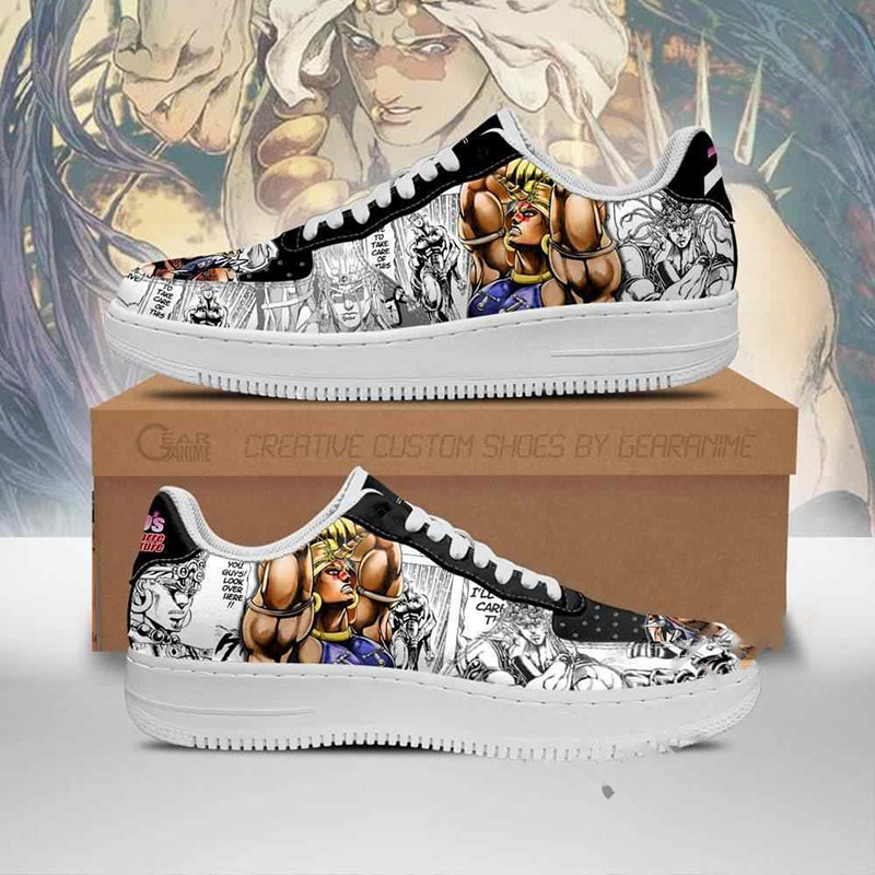 Wamuu Manga Style Jojo’s Anime Nike Air Force Shoes