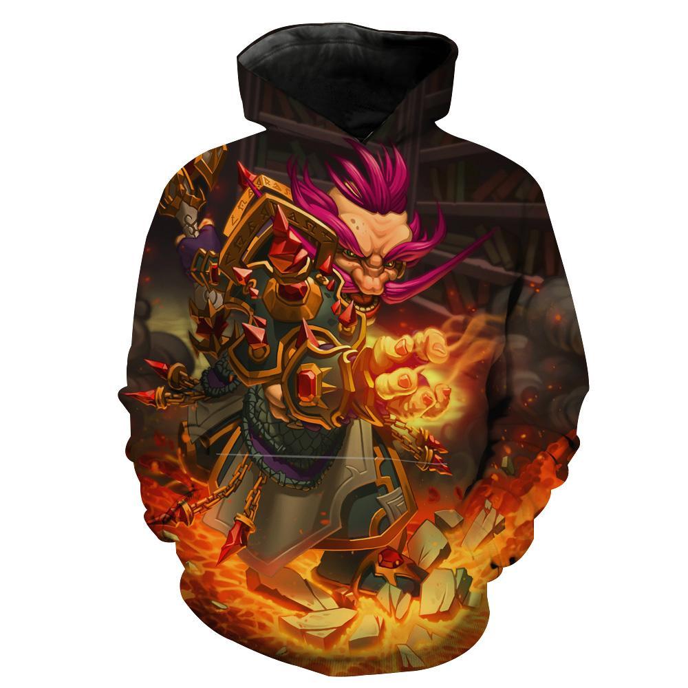 Warcraft Gnome Pink Hair Gnome Fantasy Hoodie 3D