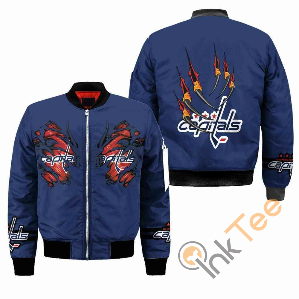 Washington Capitals NHL Claws Apparel Best Christmas Gift For Fans Bomber Jacket