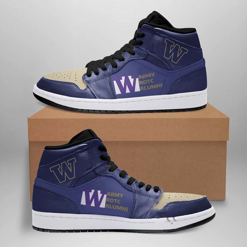 Washington Huskies American Football Custom Air Jordan Shoes