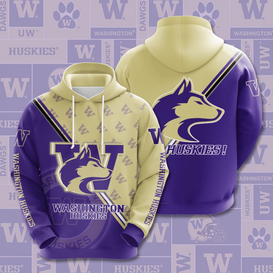 Washington Huskies Custom Hoodie 3D 1 Washington Huskies Custom Hoodie 3D