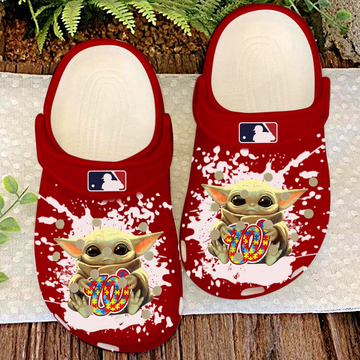 Washington Nationals Baby Yoda Autism Mlb Crocs Crocs Clog Shoes