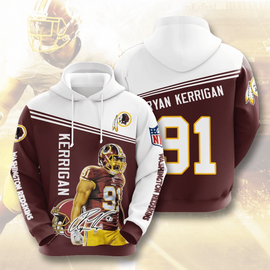 Washington Redskins Custom Hoodie 3D 2 Washington Redskins Custom Hoodie 3D